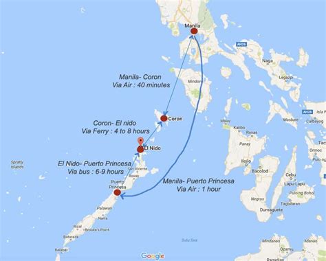 vols au départ de el nido vers bohol island